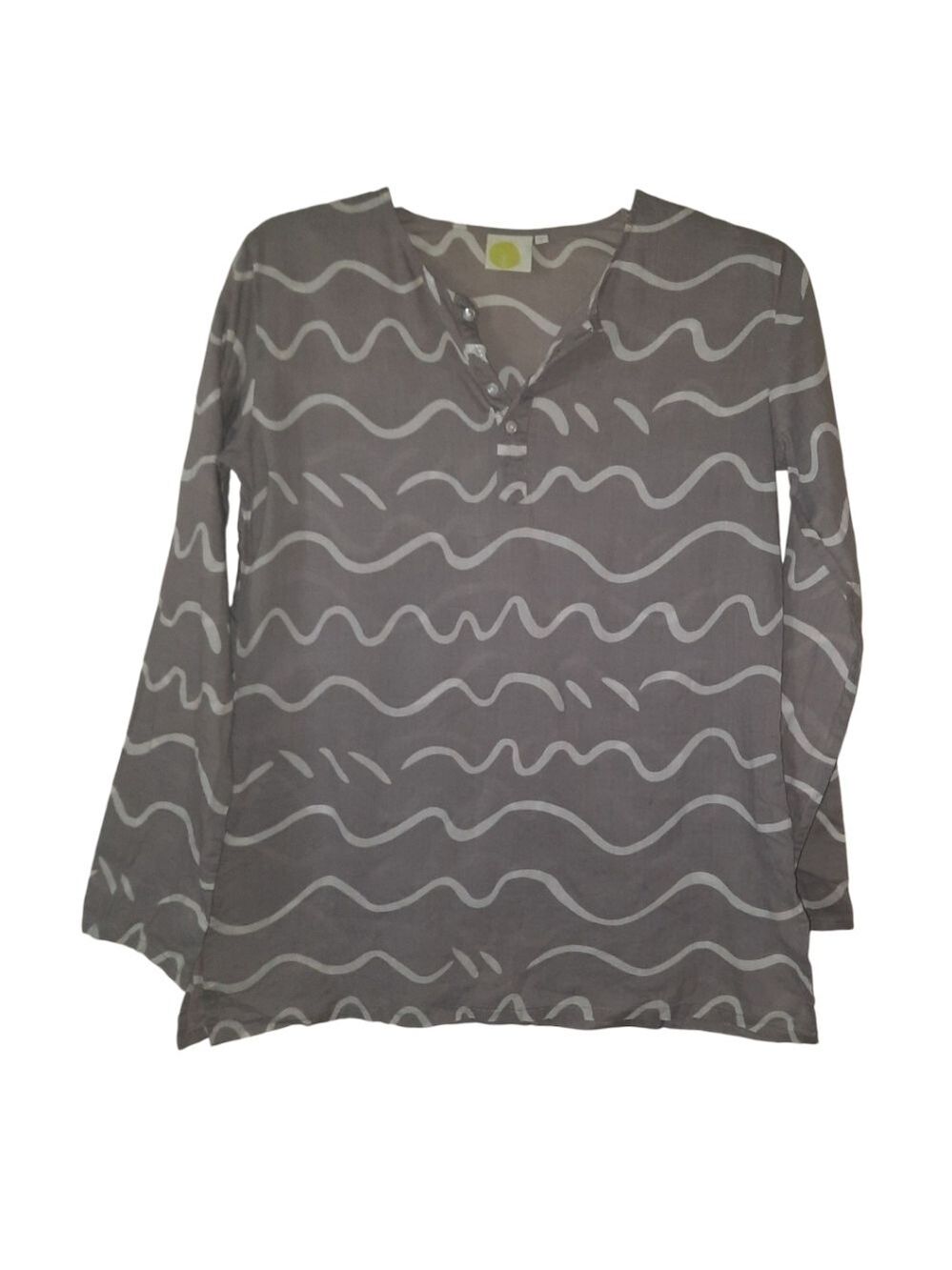 See Gray and White Blouse Small